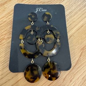 J. Crew Tortoise Statement Earrings